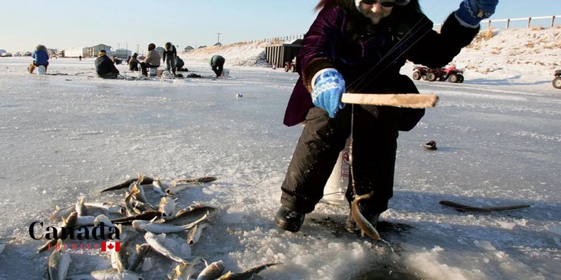 Canada - ice fishing gambling game